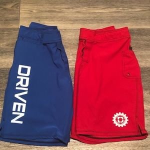 Driven Nutrition- Men’s WOD Shorts Bundle Red/Blue